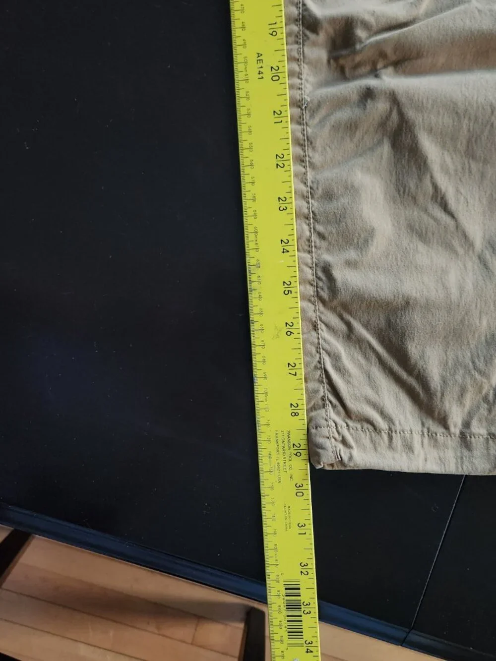 The North Face Men's Nylon Pants Size 30 - Khaki Hiking Travel Zip Pocket